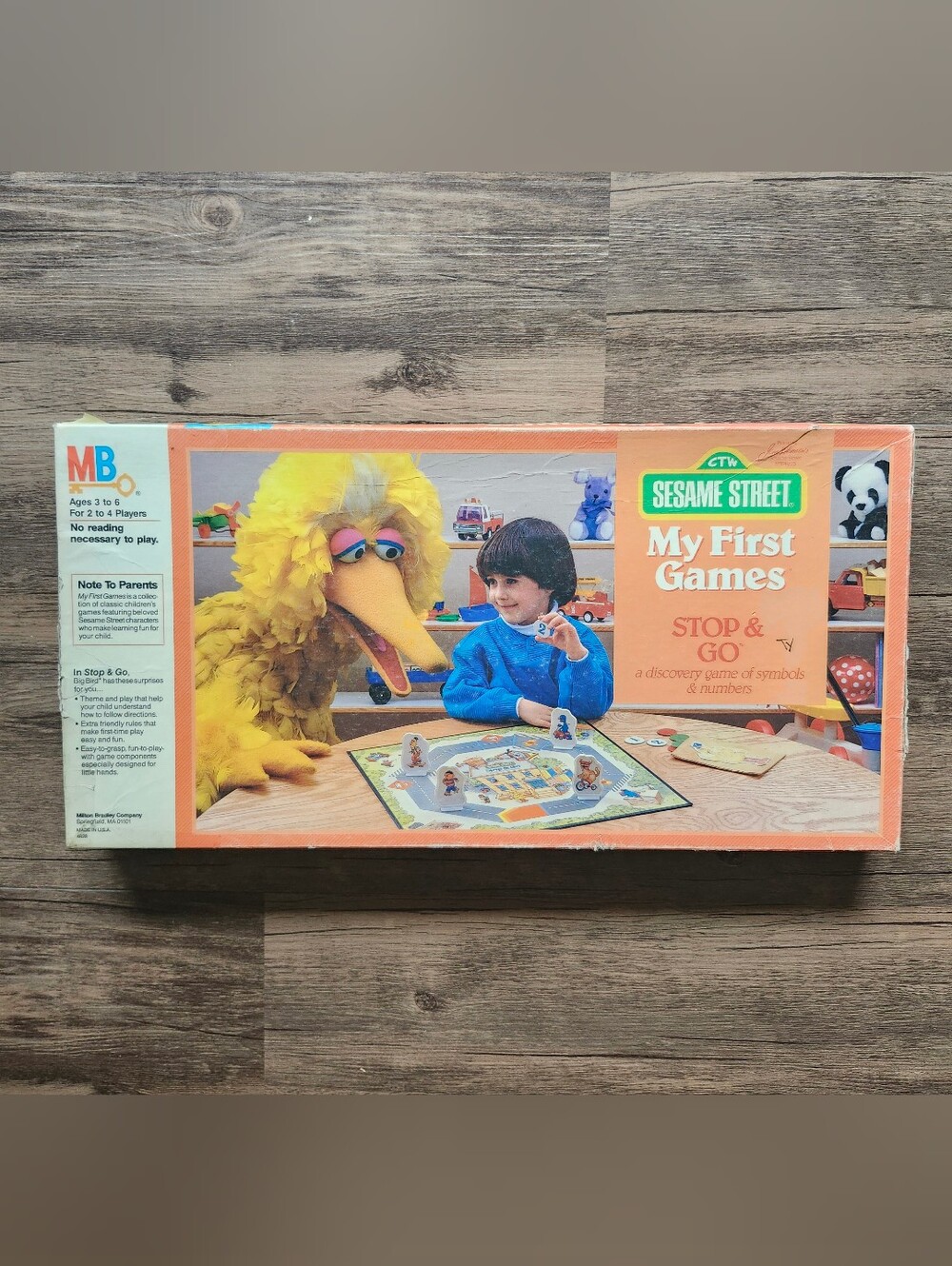 Vintage 1986 Sesame Street My First Games Stop & Go Board Game